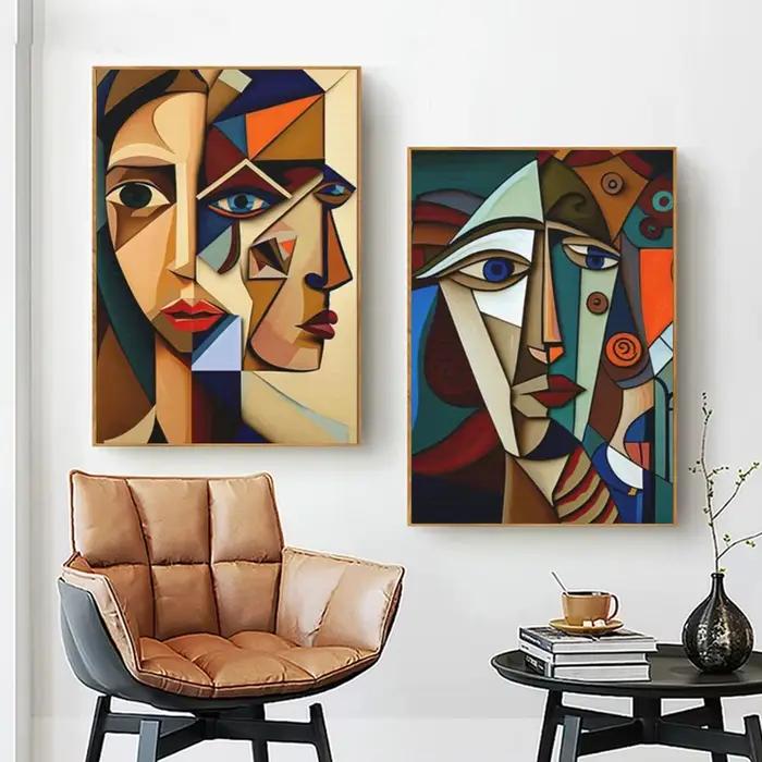 Peinture sur toile de cubisme abstraite