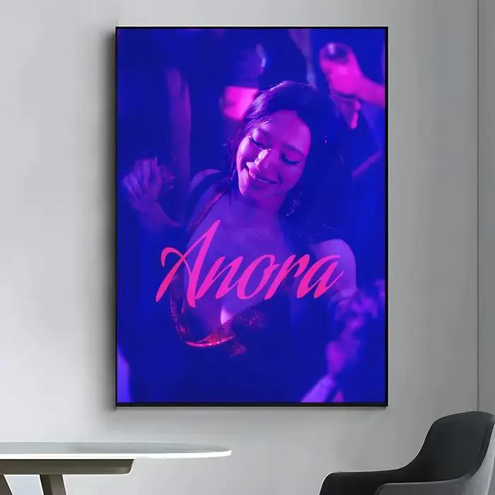 Affiche du film Anora, autocollants haute définition