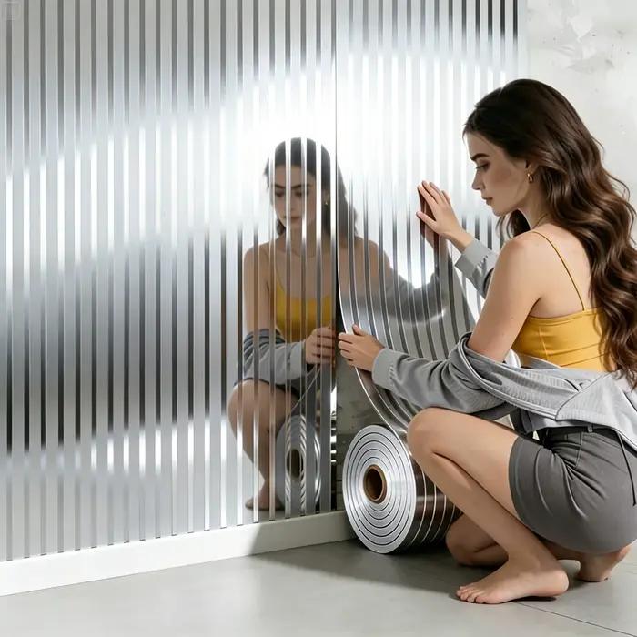 Papier peint adhésif à rayures métalliques, autocollants muraux adhésifs, fond de télévision, décoration de salon, décoration de la maison, bricolage pour la chambre