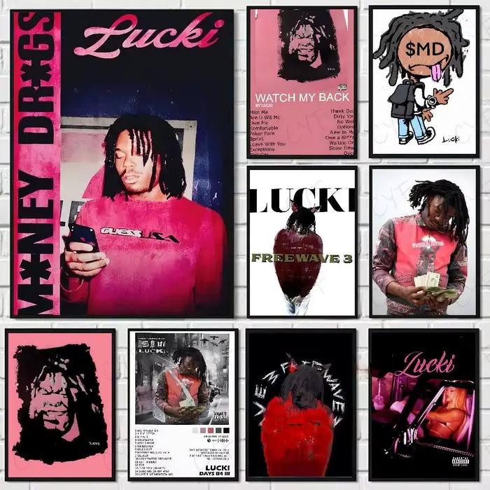 Affiche de rappeur WAKE UP LUCKI