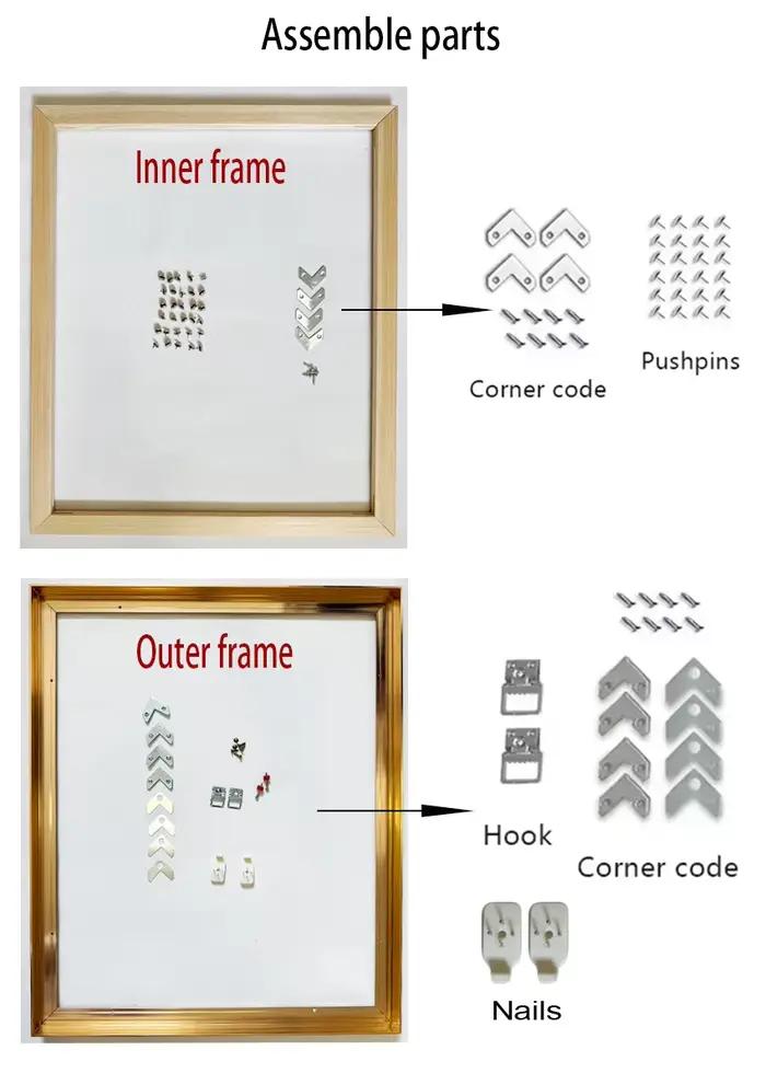 Cadre de Peinture à l'Huile Moderne en Aluminium et Métal