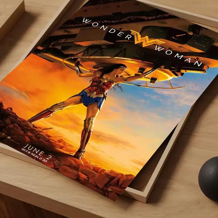 Autocollant Mural avec Imprimé de W Wonder Woman