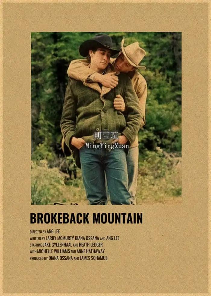 Film romantique classique Brokeback affiche de montagne Kraft Club papier Vintage