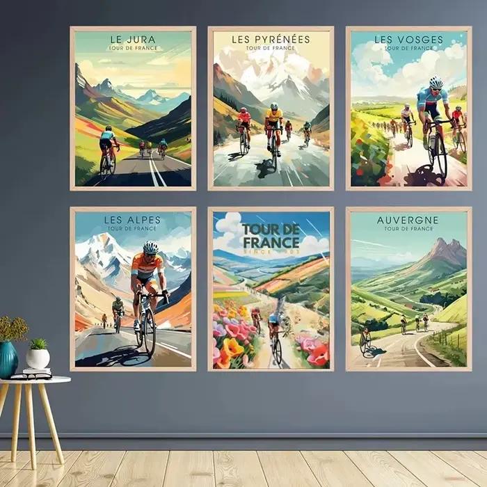 Affiche De vélo et cycliste Tour De France