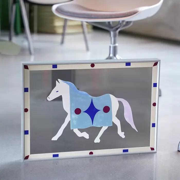 Peinture décorative murale moderne et décontractée style Bauhaus Pony Medievalniche avec miroir véritable pour salle à manger et chambre à coucher