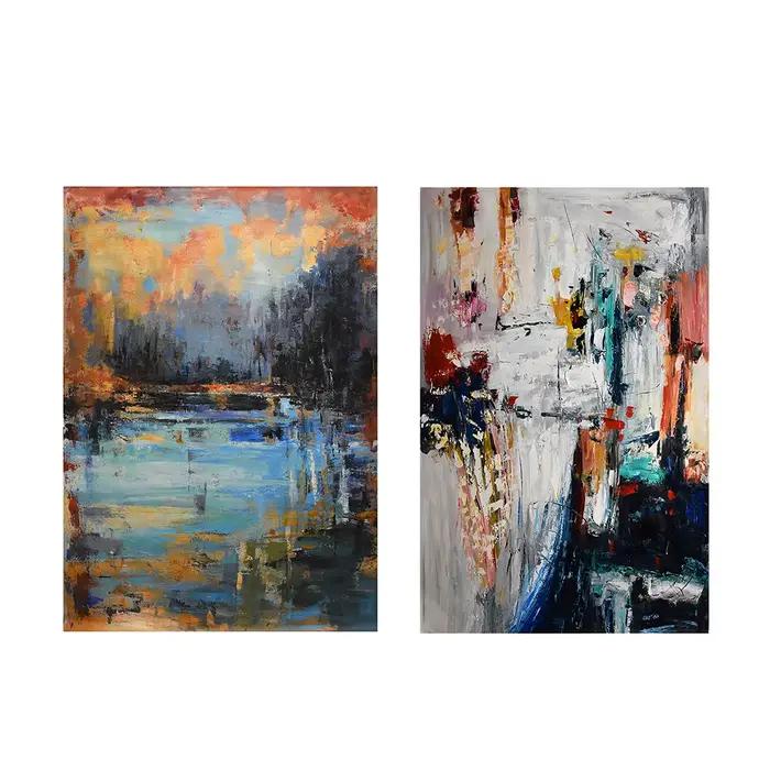 Grande peinture à l'huile sur toile d'art mural