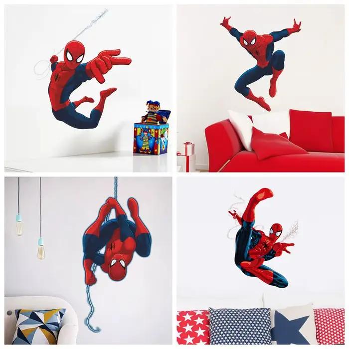 Autocollants muraux Spiderman Super Heroes pour enfants