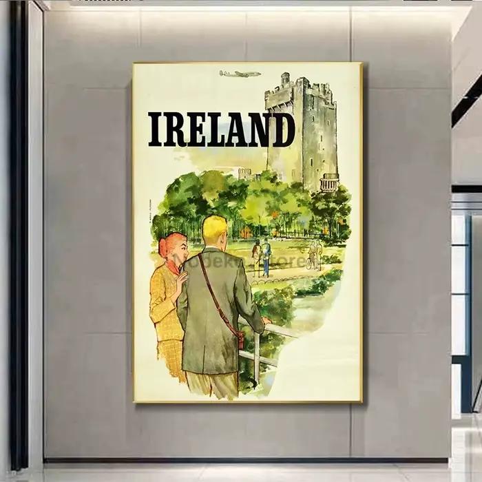Affiche de voyage vintage d'Irlande