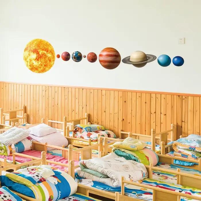 Autocollant Mural planète du système solaire 3D