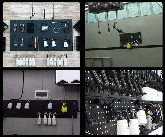 Panneaux de présentation perforés blancs pour le rangement à domicile et au bureau
