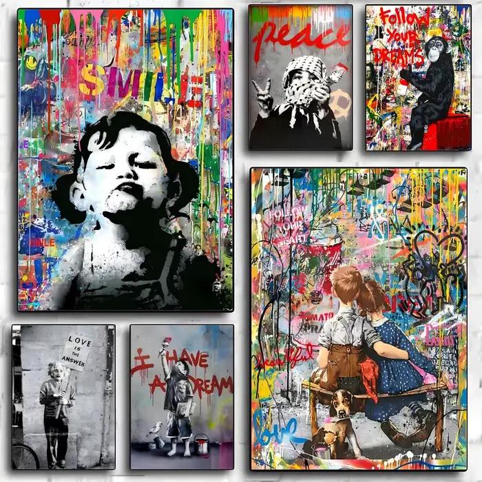 Affiche de graffiti de rue Banksy