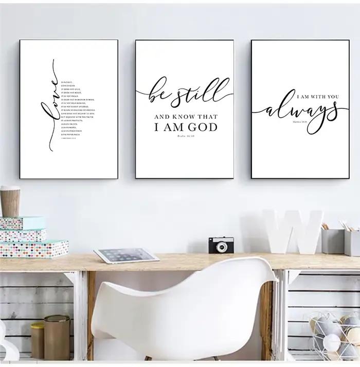 Affiches et imprimés de citation de verset de la Bible chrétienne