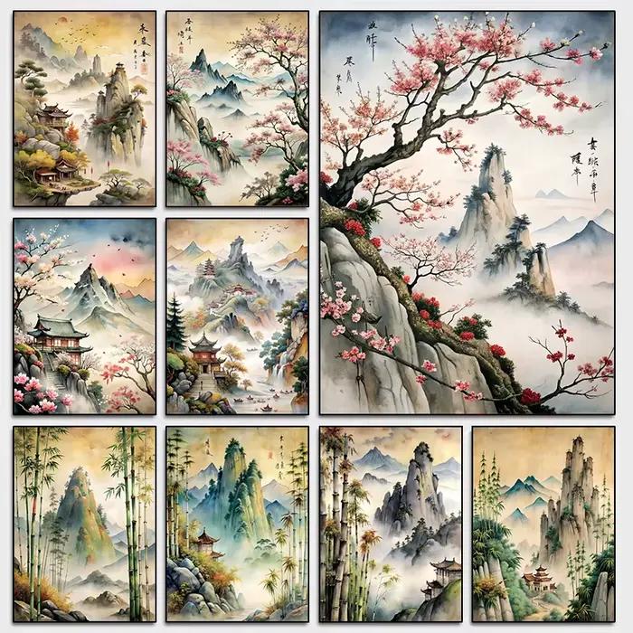 Peinture à l'encre classique chinoise