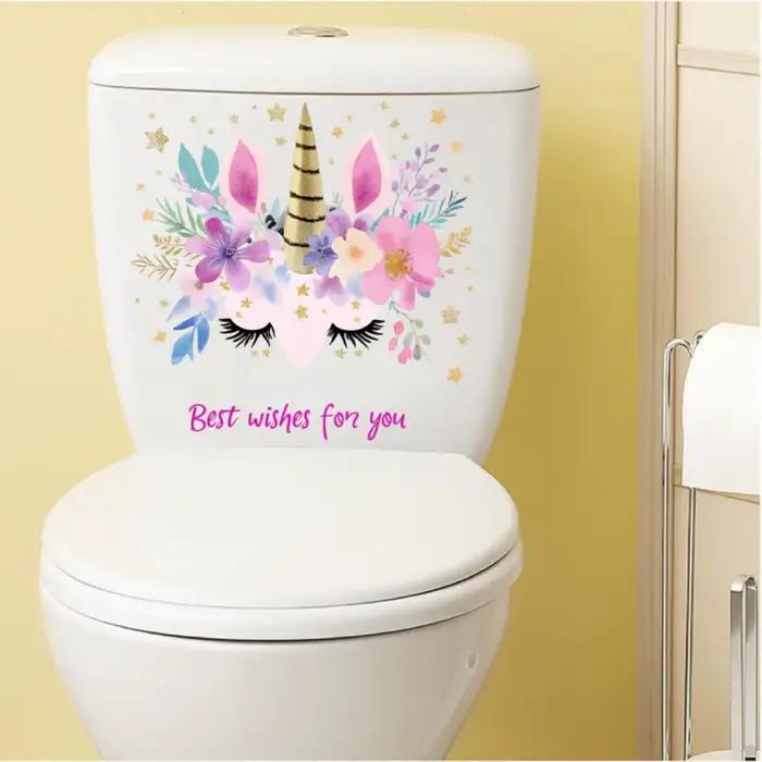 Autocollants muraux licorne pour enfants et filles