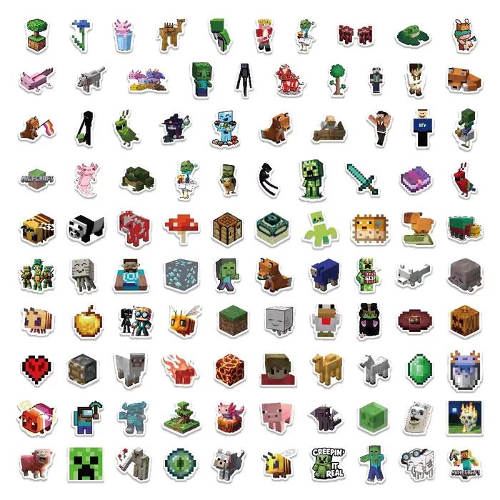 50/100pcs/set Autocollants Minecrafted DIY pour ordinateur portable