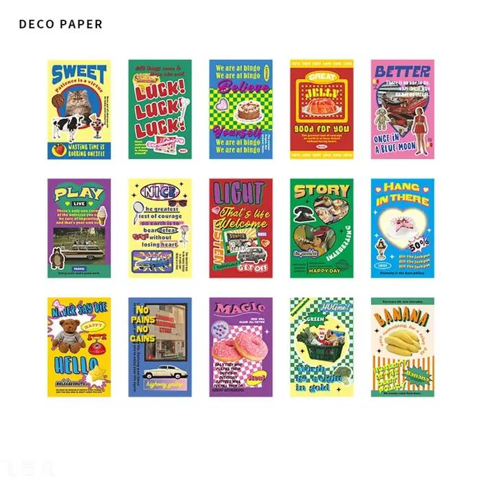 30 pièces INS mignon rétro affiche matériel papier décoratif papeterie Scrapbooking bloc-notes journal Album étiquette