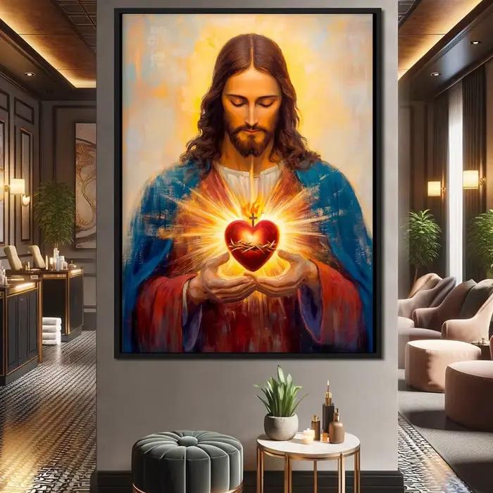 Affiches d'art chrétien sacré cœur jésus