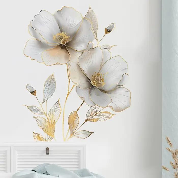 Autocollant mural de belles fleurs