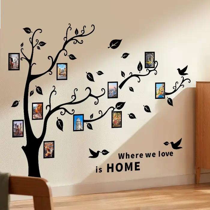 Autocollants muraux en forme d'arbre pour photos