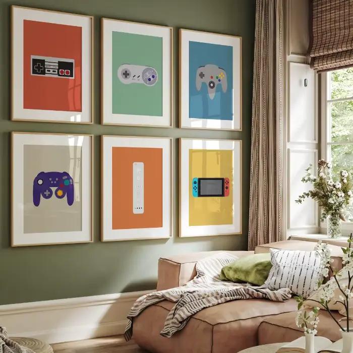 Affiche de jeu vidéo minimaliste