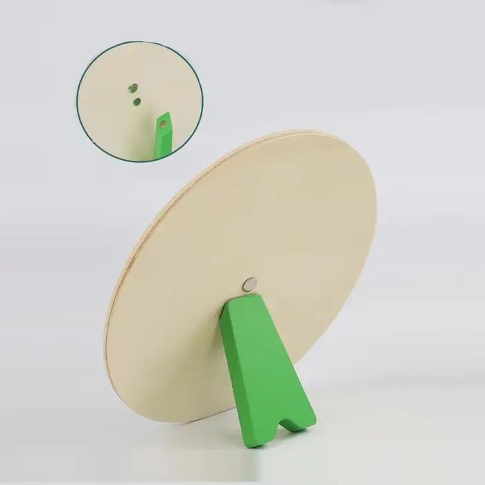 Horloge en bois modèle aide pédagogique horloges d'apprentissage avec cartes jouet de maternelle pour jeu Interaction temps Cognition