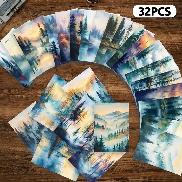32 cartes postales sur le thème de la forêt secrète