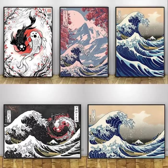Peinture sur toile grande ondulée Kana Nagawa