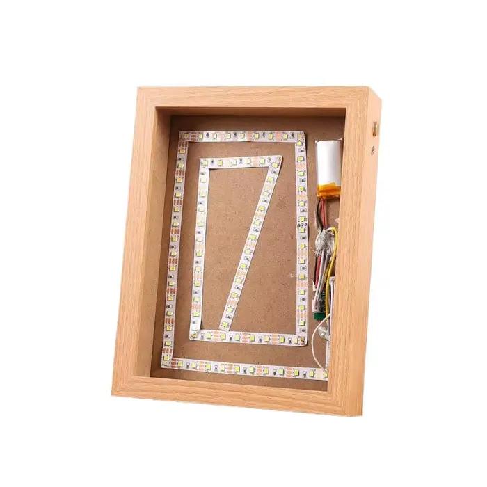 Ensemble de boîte à lumière de cadre Photo LED en acrylique moderne avec magie de Transformation de croquis pour la décoration de la maison.