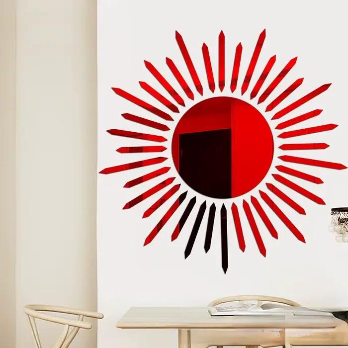 Autocollant de miroir mural 3d