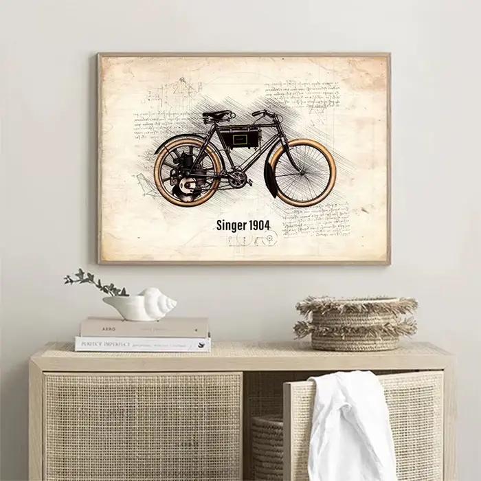Affiche de moto classique rétro Megola 1920 Kreidler 50cc GP Racer 197