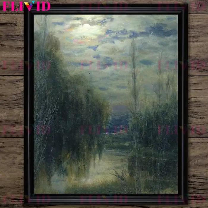 Affiche d'art esthétique de Luna Moth et Night Sky