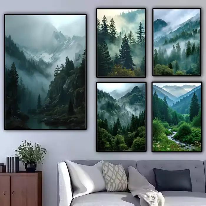 Affiche Misty Mountainside