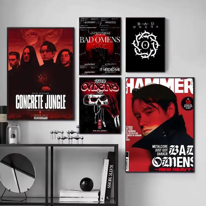B-Bad Omens – affiche de bande métallique avec imprimés