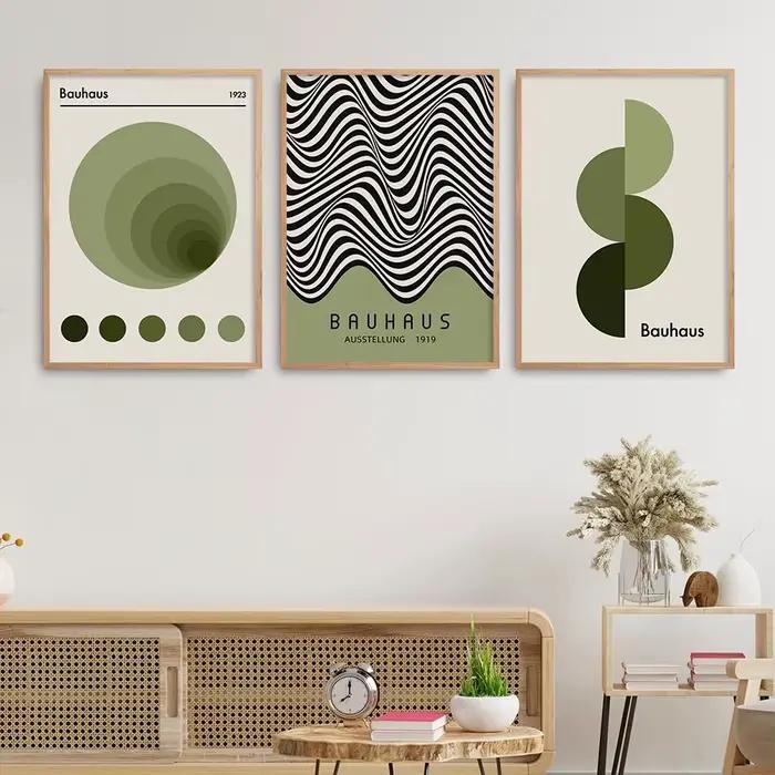 Adely Kevin Green Abstract Wall Art Posters