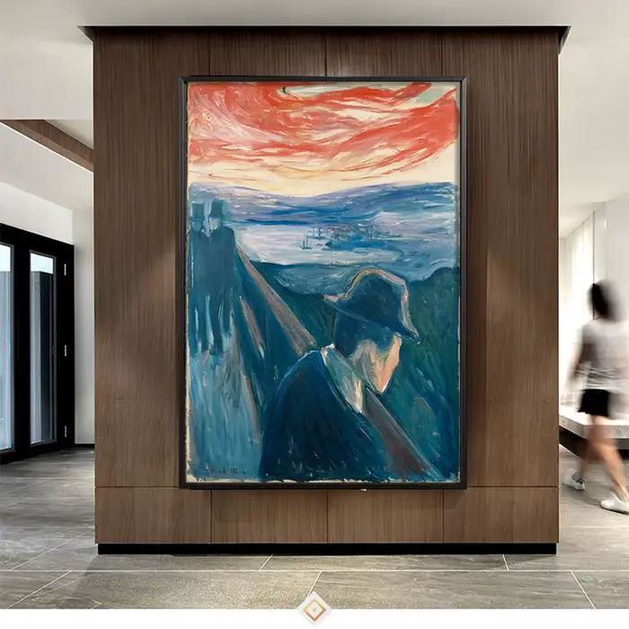 Artiste Edvard Munch Art classique désespoir impressions sur toile peinture affiche photos murales pour salon décor à la maison
