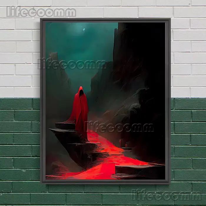 Le pont vers l'enfer, peinture sur toile d'art mural Vintage