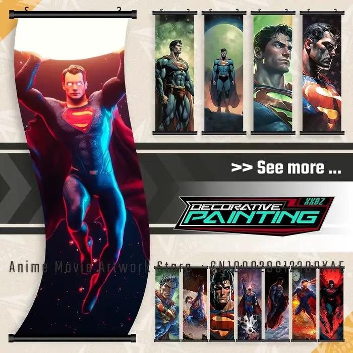 Film Superman décor à la maison imprime mur Art affiche Justice League super-héros toile rouleaux photos suspendus peinture salon