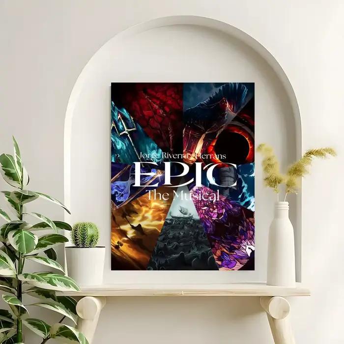 Affiche musicale épicée autocollante en papier imperméable