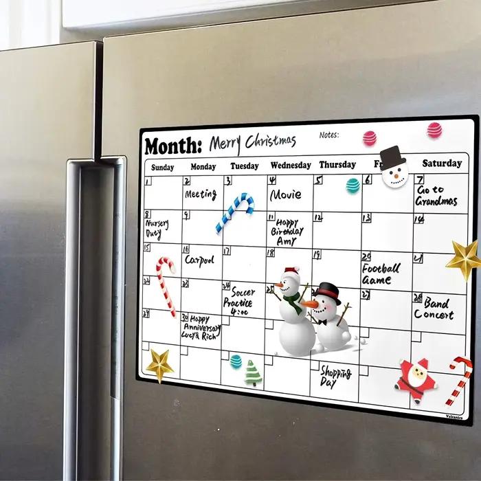 Calendrier magnétique pour réfrigérateur – Support magnétique puissant