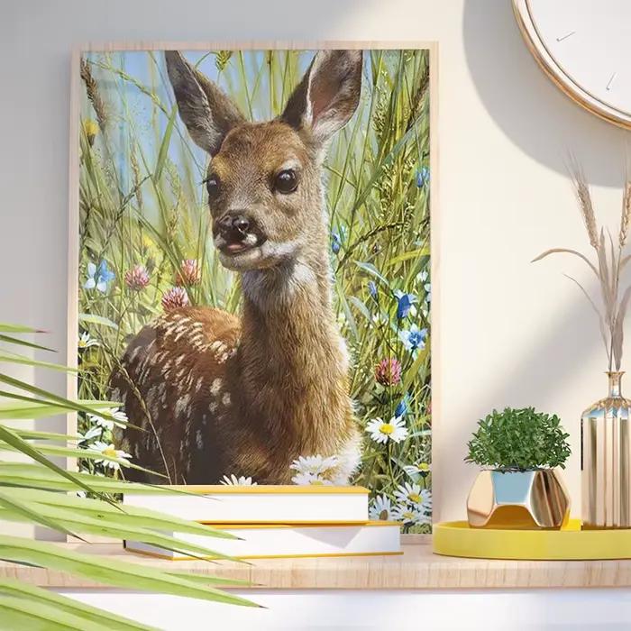 Gatyztoire – peinture à l'huile de cerfs numérotés
