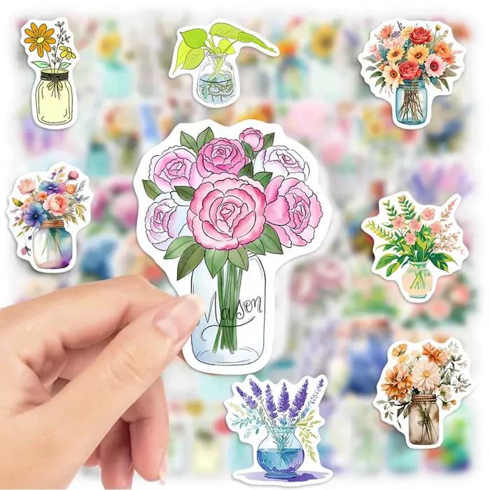 Autocollant de fleur esthétique