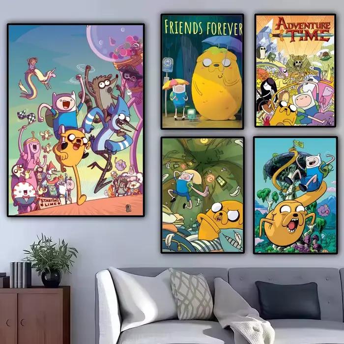 Affiche sur toile de calligraphie de peinture de temps d'aventure: décor mural Durable et sans plis pour tous les espaces