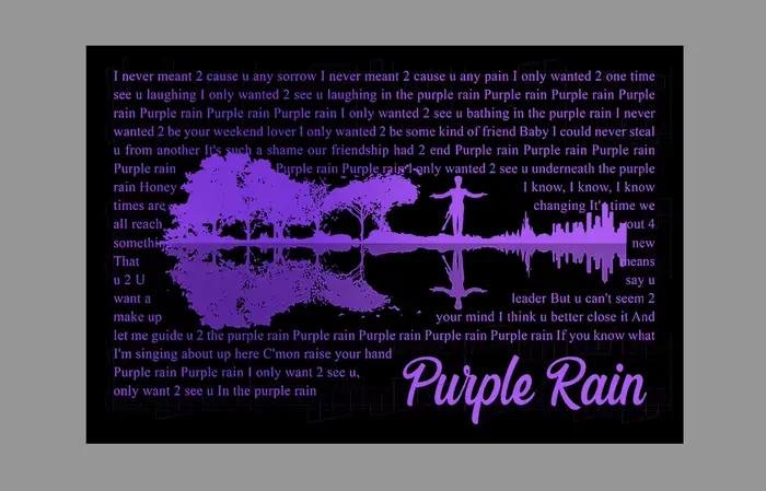 ThéCE PURPLE RAIN Film POSTER SILK Poster