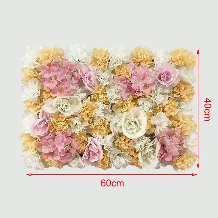 Panneau Mural de Fleurs Artificielles 60x40cm