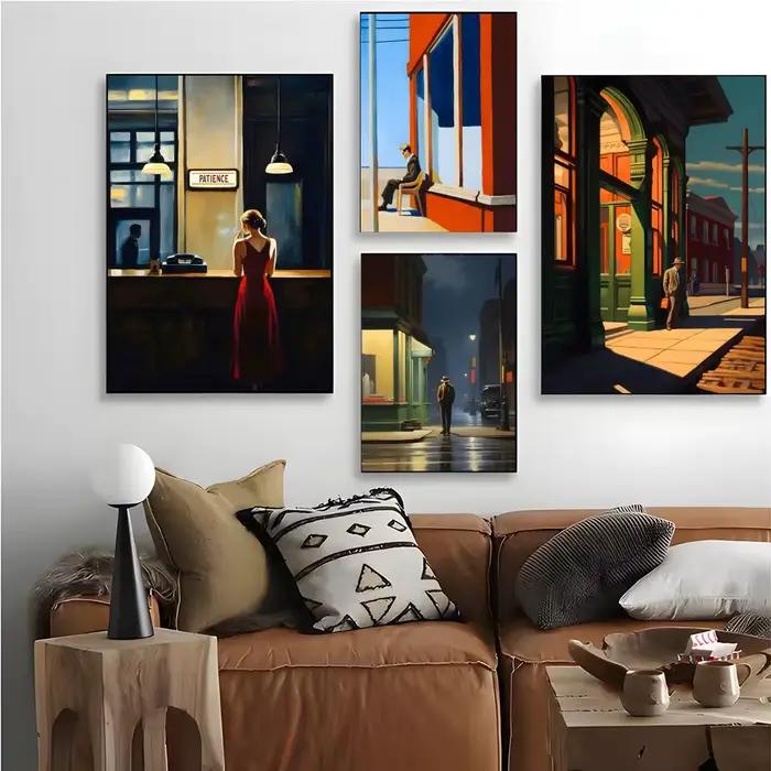 Affiches réalistes d'œuvres d'art d'Edward Hopper