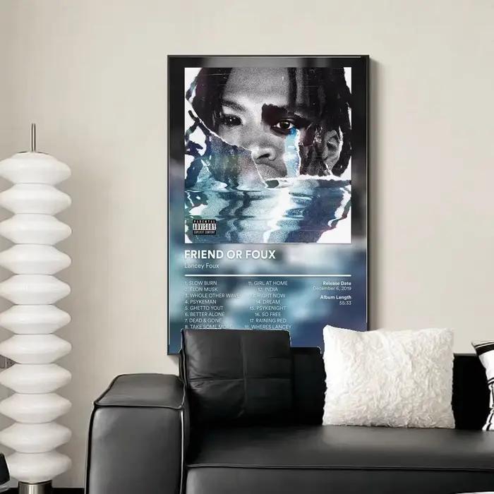 L-Lancey F-Foux Peinture Calligraphie Toile de Coton Affiche Murale Impression HD Décoration Moderne pour la Maison