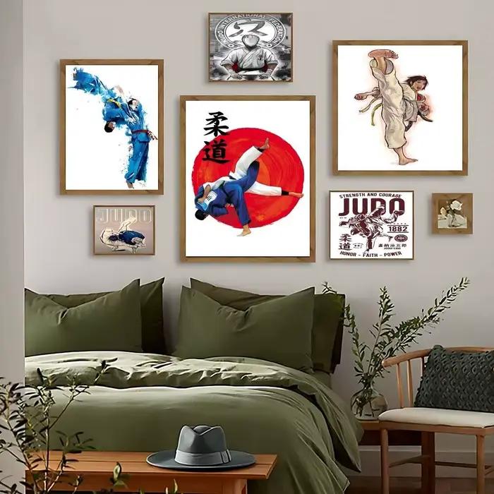 Affiche de Judo d'arts martiaux, peinture murale, images d'art, imprimés sur toile, décoration de la maison, pour salon, sans cadre