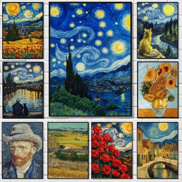 Vincent Willem van Gogh peinture calligraphie toile affiche: sans plis imperméable Durable tous les espaces décoration murale