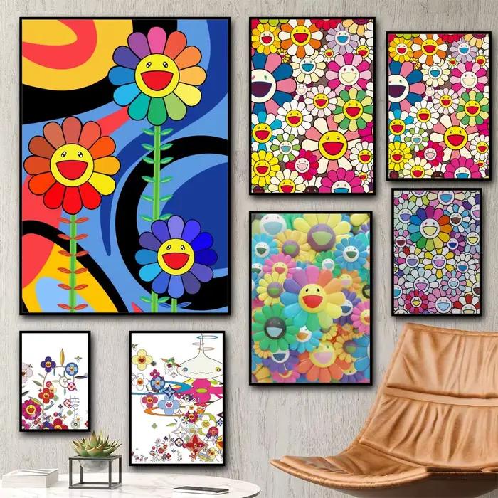 Affiche sur toile HD, peinture de fleurs