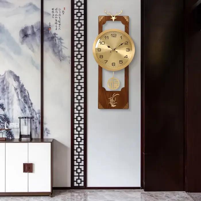 Horloge murale Design Restaurant classique luxe rond Art